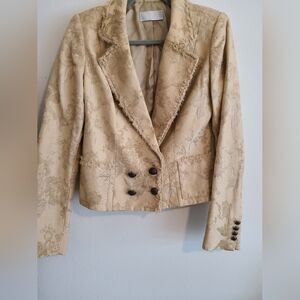 Badgley Mischka Elegant Cream Women's Blazer.